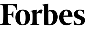 Black Forbes logo, with "Forbes" written in a bold, serif typeface.